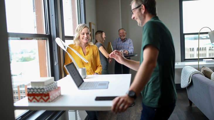 People working in an office.